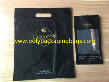 Black Oversized Cigar Humidor Bags Resealable Ziplock To Open And Close