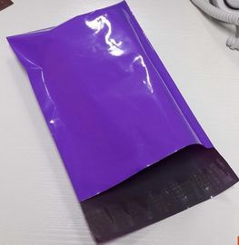 Printing Packaging Poly Bags , Purple Plastic Poly Mailer Bag