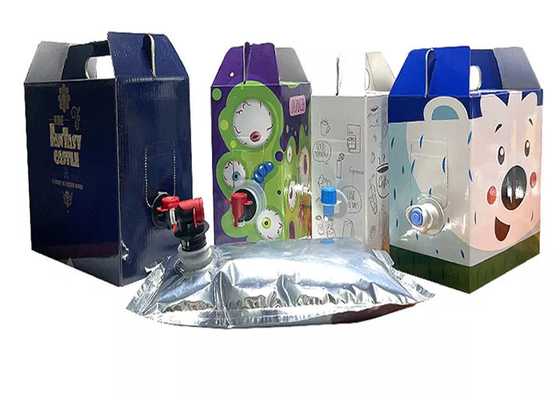 Przezroczysta aluminiowa aseptyczna torba 22L 25L 50L w pudełku z czopem do płynnych napojów