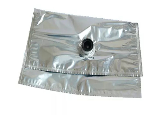 Wielokrotnego użytku srebrne czerwone wino Quad Seal Bag folia aluminiowa plastikowe napoje płynna torba na szelkach z czopem