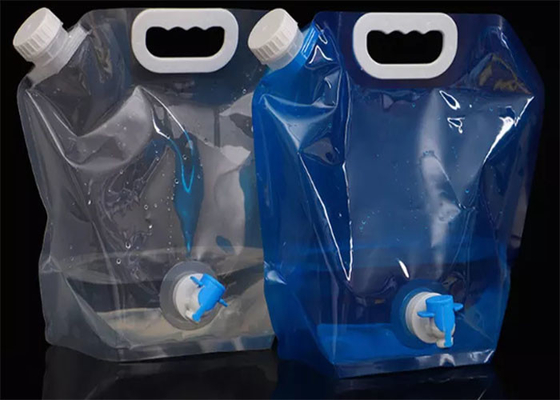 Składane plastikowe wiadro 5L 10L Camping Stand Up Water Pouch Duża pojemność