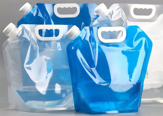 Składane plastikowe wiadro 5L 10L Camping Stand Up Water Pouch Duża pojemność