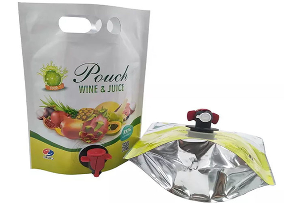 Dostosowane etui z wylewką stojącą Folia aluminiowa 3l Drink Juice Wine Liquid