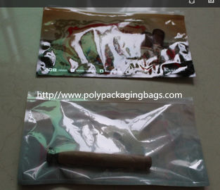 Brązowa torba na cygara LDPE z zapinaną na zamek główką Zip Lock Torby na cygara z humidorem z suwakiem