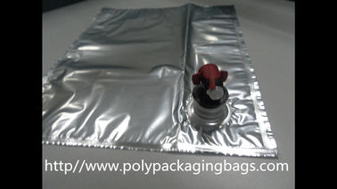 Plastikowe elastyczne opakowanie Torba wielokrotnego użytku w pudełku z wylewką, srebrne torby BIB na sok z wina