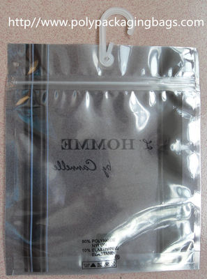 Niestandardowe plastikowe torby na hak / antystatyczna plastikowa torba Z wieszakiem na bieliznę, ubrania