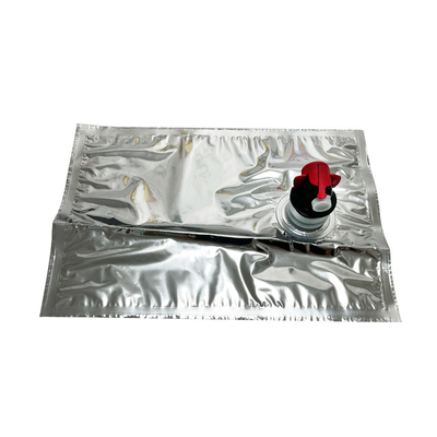 Opakowanie aluminiowe 1 l z pudełkiem do torebki z biustem, z kranem rozdającym, nadające się do pakowania soków ciekłych, wina, kawy i oleju z oliwek, z kranem do torebki z biustem