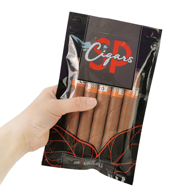 Cygarowe worki do drukowania na zamówienie z układem nawilżającym i zamknięciem ziplock