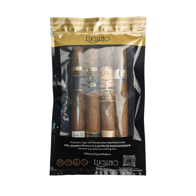 Niestandardowe drukowanie podróżnej torby na humidor na 4-6 cygar, nawilżane plastikowe woreczki z torbą do pakowania cygar