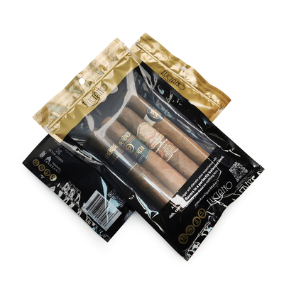 Niestandardowe drukowanie podróżnej torby na humidor na 4-6 cygar, nawilżane plastikowe woreczki z torbą do pakowania cygar