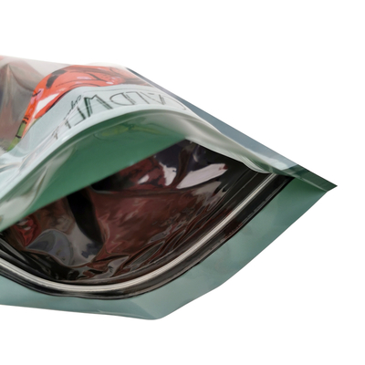 Niestandardowa opakowanie foliowe Ziplock trzy strony pieczęć naturalne liście papierosów owinięcia nawilżające plastikowe opakowanie worek z przejrzystym oknem
