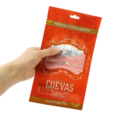 Niestandardowa pieczęć cieplna odporna na zapach Mylar Foil Bag Spot Uv Mailer Bags Cigar Packaging Bag z cygarą