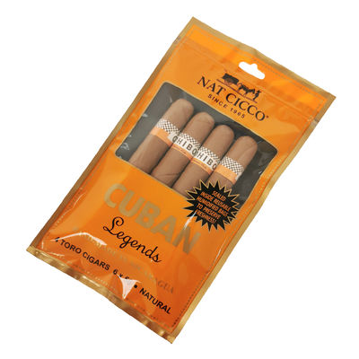 Niestandardowe drukowanie podróżnej torby na humidor na 4-6 cygar, nawilżane plastikowe woreczki z torbą do pakowania cygar
