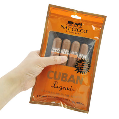 Niestandardowe drukowanie podróżnej torby na humidor na 4-6 cygar, nawilżane plastikowe woreczki z torbą do pakowania cygar