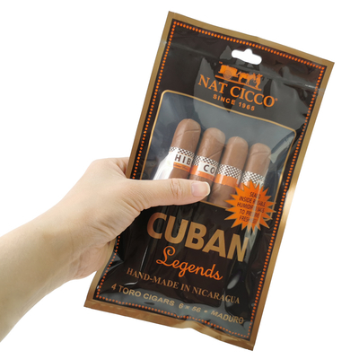 Personalized Logo Custom Cigar Humidor Moisturizing Packaging Bag Pouch Bag Packaging Zipper Humidifier Bags for Cigars