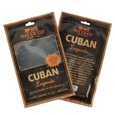 Personalized Logo Custom Cigar Humidor Moisturizing Packaging Bag Pouch Bag Packaging Zipper Humidifier Bags for Cigars