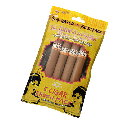 Niestandardowe torby do pakowania cygar z zamknięciem strunowym, plastikowe woreczki do cygar z warstwą nawilżającą ﻿