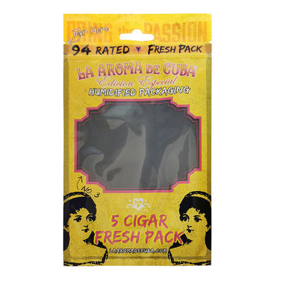 Niestandardowe torby do pakowania cygar z zamknięciem strunowym, plastikowe woreczki do cygar z warstwą nawilżającą ﻿