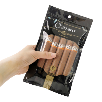 Sprzedaż hurtowa na zamówienie drukowane lodowisko matte zipper zamek aluminiowy folia ziplock opakowanie worek nawilżone opakowania do cygar