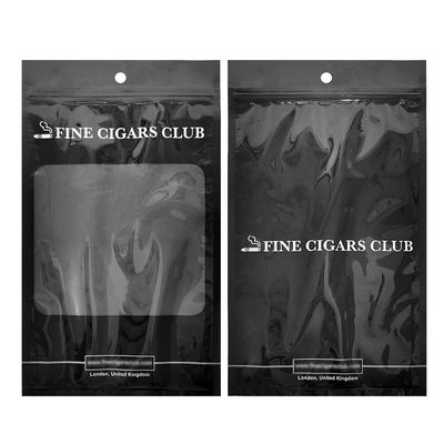 Samodzielnie opracowany plastikowy worek do pakowania - worki do cygar / worek do cygar z wilgotnością z zamkiem i okienami