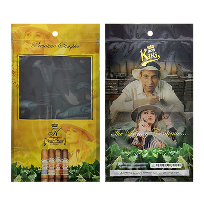 Niestandardowe drukowanie Humidor Pakiet Plastikowy Trzystronne Uszczelnienie Ziplock Torba na Cygaro Opakowanie Saszetka na cygara humidor nawilżacz