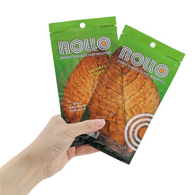 Niestandardowe drukowanie plastikowych akcesoriów do palenia ręcznie zwijanych torebek na tytoń z zamknięciem strunowym, opakowania do cygar z nawilżaniem