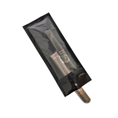 Niestandardowe torebki zamykane na suwak z mylaru, z możliwością ponownego zamknięcia, plastikowe akcesoria do palenia ręcznie zwijanych cygar, opakowania do nawilżania żywności