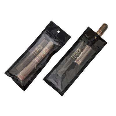 Niestandardowe torebki zamykane na suwak z mylaru, z możliwością ponownego zamknięcia, plastikowe akcesoria do palenia ręcznie zwijanych cygar, opakowania do nawilżania żywności