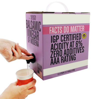 Niestandardowa aluminiowa przezroczysta torba na bib 5L do pakowania soku, worek na napoje, torba na wino w pudełku