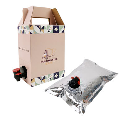 Niestandardowe 2L 3L 5L Jednorazowe Kartonowe Opakowanie Papierowe Kawa Cold Brew Sok Box Dispenser Bag in Box Aseptyczny Worek