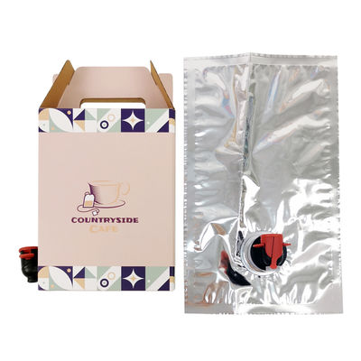 Niestandardowe 2L 3L 5L Jednorazowe Kartonowe Opakowanie Papierowe Kawa Cold Brew Sok Box Dispenser Bag in Box Aseptyczny Worek