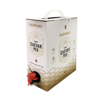 Niestandardowy 1L 1,5L 2 litry 3L 5L 96OZ BIB BAG Jednorazowy worek w pudełku Papierowe opakowanie na herbatę, sok, kawę na wynos z dozownikiem