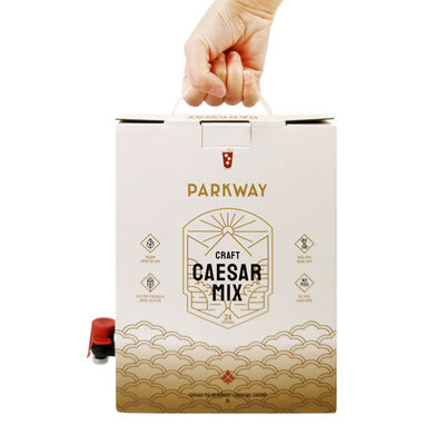 Niestandardowy 1L 1,5L 2 litry 3L 5L 96OZ BIB BAG Jednorazowy worek w pudełku Papierowe opakowanie na herbatę, sok, kawę na wynos z dozownikiem