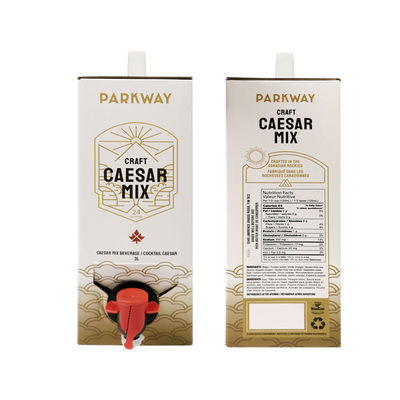 Niestandardowy 1L 1,5L 2 litry 3L 5L 96OZ BIB BAG Jednorazowy worek w pudełku Papierowe opakowanie na herbatę, sok, kawę na wynos z dozownikiem