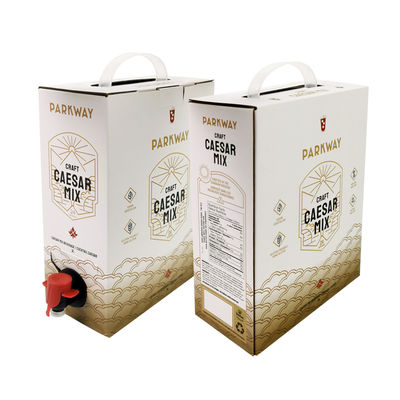 Niestandardowy 1L 1,5L 2 litry 3L 5L 96OZ BIB BAG Jednorazowy worek w pudełku Papierowe opakowanie na herbatę, sok, kawę na wynos z dozownikiem