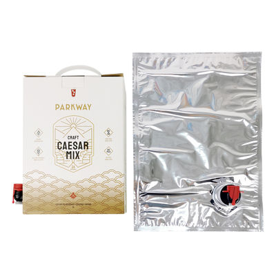 Niestandardowy 1L 1,5L 2 litry 3L 5L 96OZ BIB BAG Jednorazowy worek w pudełku Papierowe opakowanie na herbatę, sok, kawę na wynos z dozownikiem