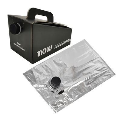 Niestandardowe drukowanie logo 1L 2L 3L 5L 10L Jednorazowy worek na kawę, napoje, wino BIB w pudełku z dozownikiem Kawa na wynos, na wynos Aseptyczny worek w pudełku