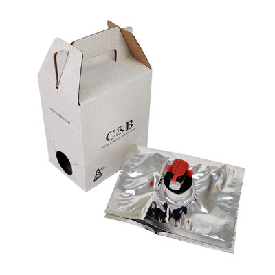 Łatwy w dozowaniu worek Bag-in-Box z kranem i bez uchwytu do wszechstronnego pakowania