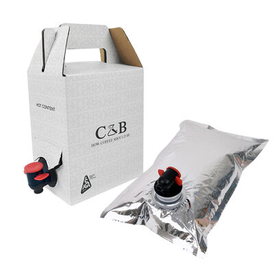 Łatwy w dozowaniu worek Bag-in-Box z kranem i bez uchwytu do wszechstronnego pakowania