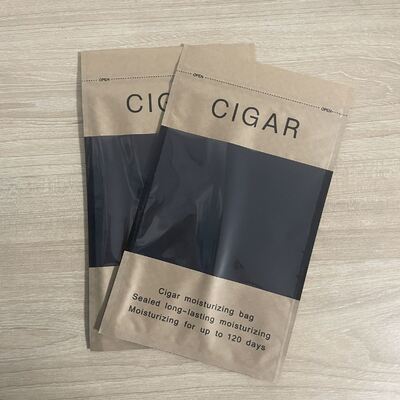 Ziplock Design Cigar Humidor Bags Lekkie i kompaktowe Wykorzystujące MOPP VMPET PE Material Struktura do ochrony cygar