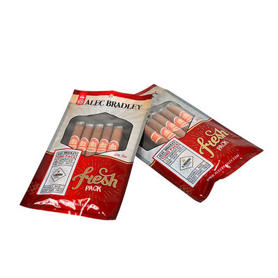 Wielkość 5 Cygara Cigar Humidor Bags Żywność TPU PE Materiał Ziplock Design Bezprzewodowa pieczęć Długotrwała pieczęć wilgoci