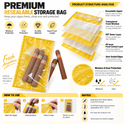 Bag cigar humidifier bag moisture retention accessory suitable for cigar boxes humidification and freshness preservation
