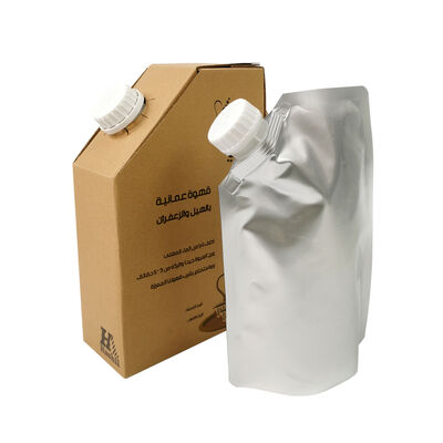 Square Bag In Box Without Spout Featuring Tap Accessory Suitable for Liquid Packaging and Transport
