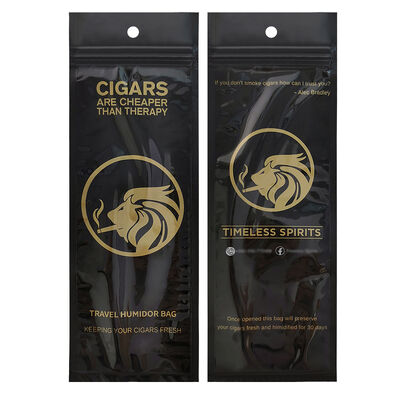 Food-grade TPU And PE cigar packaging bag volume 5 cigars moisture proof resealable pouch perfect for cigar storage needs
