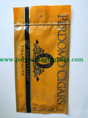 Saszetka do pakowania tytoniu z zamkiem błyskawicznym, nawilżana, podróżna, plastikowa, opakowanie na cygara z otworem i okienkiem