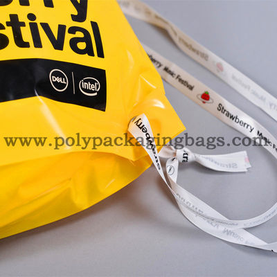 40L 0,05 mm PE Plastikowy plecak ze sznurkiem do odzieży Plastikowe torby ze sznurkiem