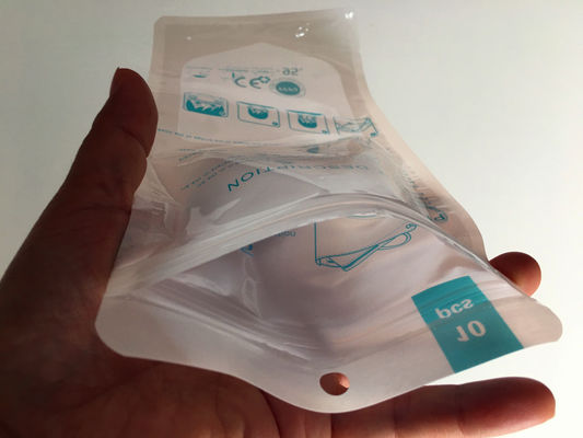 Jednorazowe drukowanie wklęsłodruku CPP Plastikowe etui na zamek błyskawiczny Torby do pakowania maski Ziplock