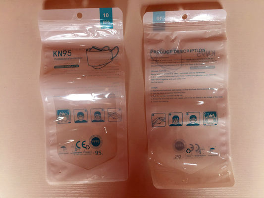Jednorazowe drukowanie wklęsłodruku CPP Plastikowe etui na zamek błyskawiczny Torby do pakowania maski Ziplock