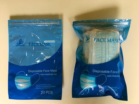 Odporna na wilgoć CMYK OPP PET PE Laminowana torba do pakowania masek Reselable Ziplock Bag na maskę