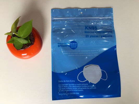 Druk wklęsły 100 mikronów Torba do pakowania maski N95 Top Zip Lock Bag